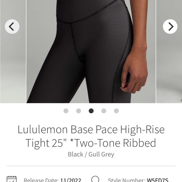 🍋 Lululemon Base Pace High-Rise Tight 25" *Ribbed - Size 2 - Picture 3 of 8